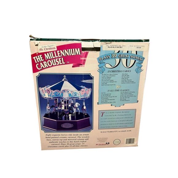 Vintage Mr. Christmas The Millennium Carousel Animated Musical with Box 1999 - Picture 6 of 7